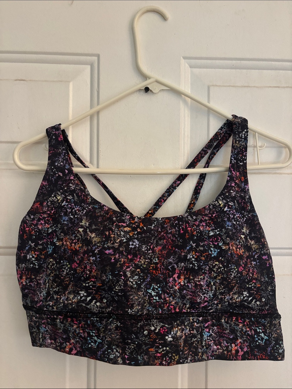 Lululemon Energy Bra Long Line, Floral Spray Multi, Size 14